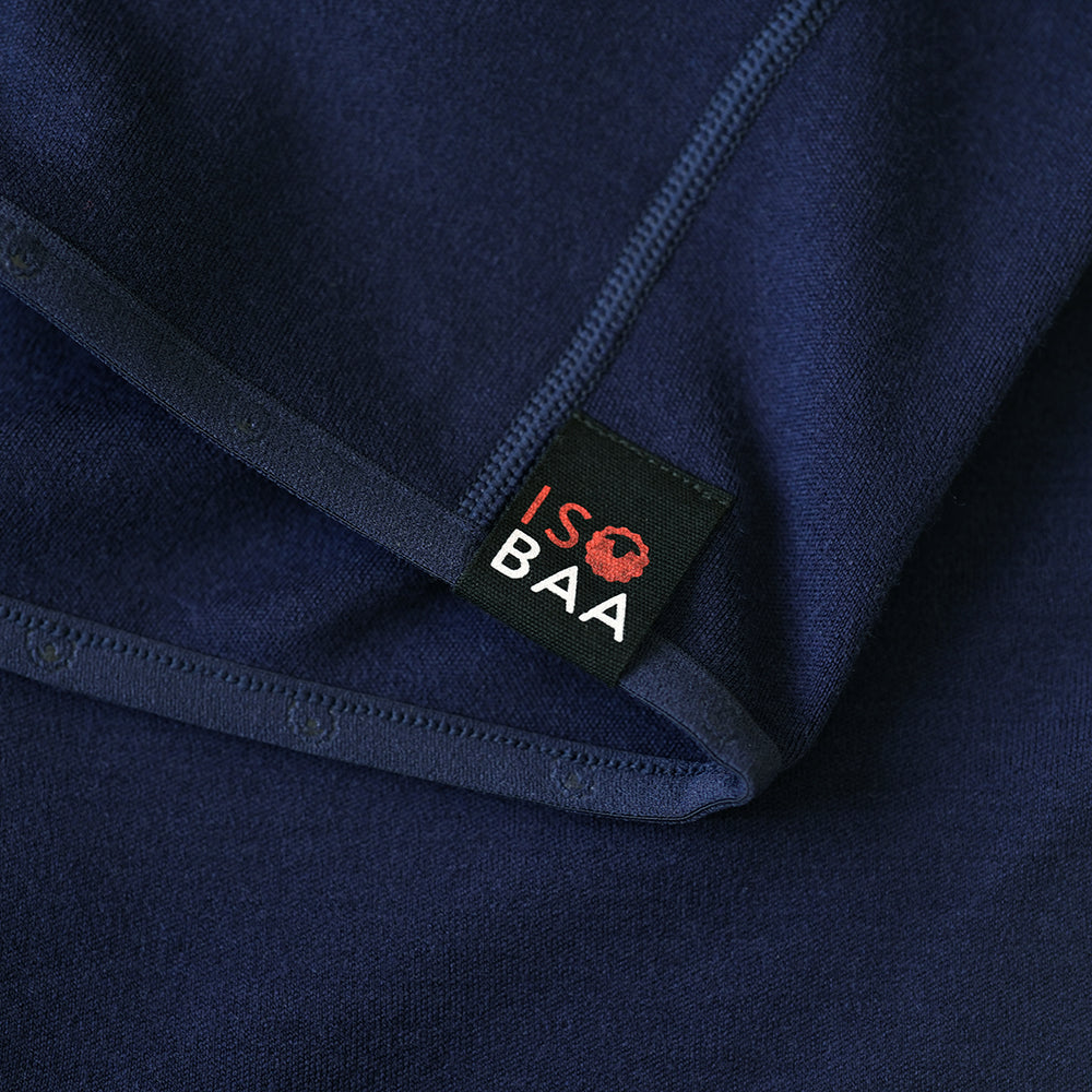 Isobaa | Womens 320 Merino Full Zip (Navy/Lime) | Step into a new level of comfort and versatility with our 320 Merino Full Zip Jacket