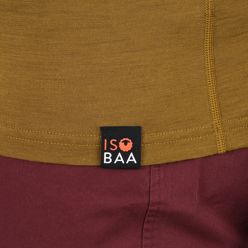 Mens Merino 150 Short Sleeve Crew (Dull Gold)