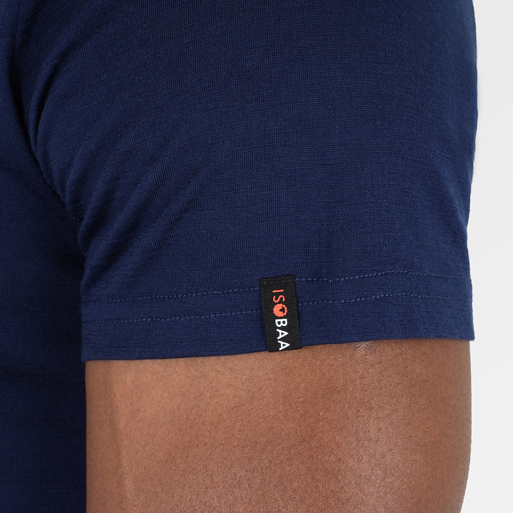 Mens Merino 150 Sketched Sunset Tee (Navy/Charcoal)