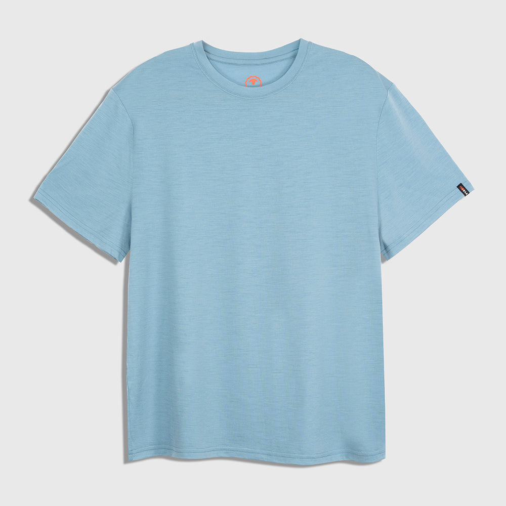 Mens Merino 150 Short Sleeve Relaxed Crew (Lagoon)