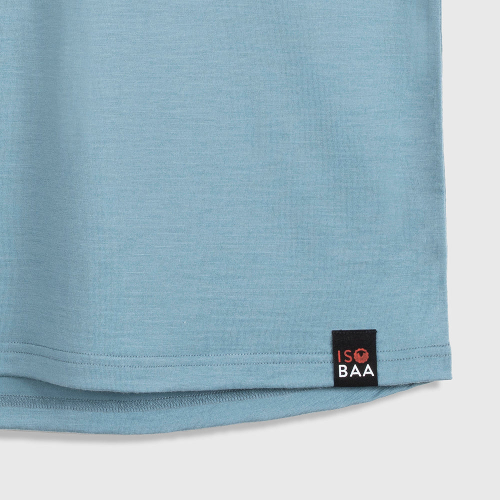 Mens Merino 180 Short Sleeve Polo Shirt (Lagoon/Navy)