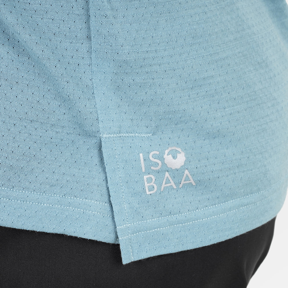 Mens Merino 150 Active Blend Short Sleeve Crew (Lagoon)