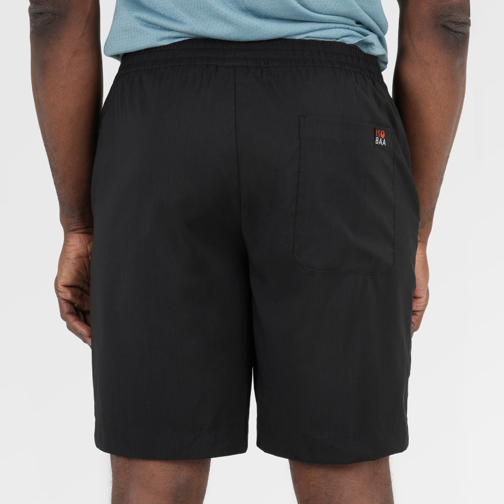 Mens Merino Active Blend Travel Shorts (Black) | Model: Michael