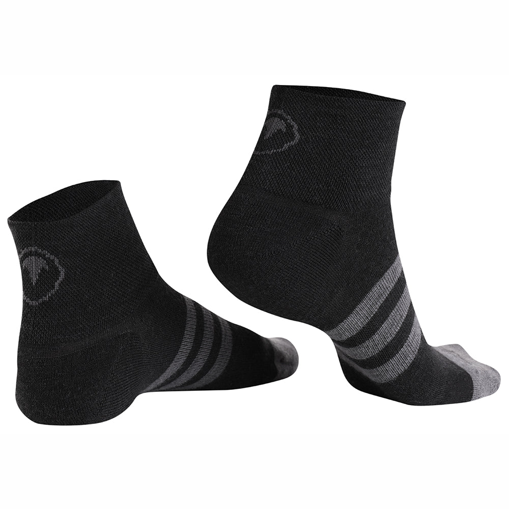 Merino Blend Sports Socks (3 Pack - Black)