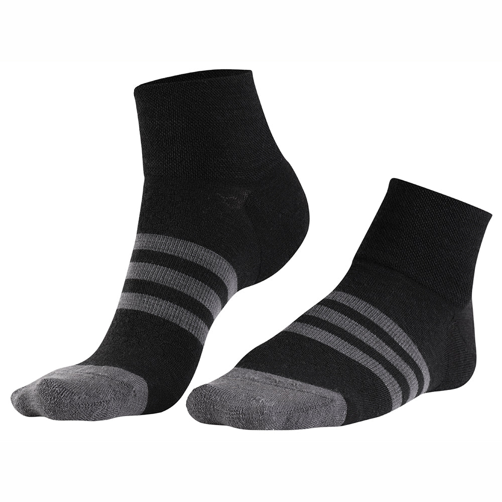 Merino Blend Sports Socks (3 Pack - Black)