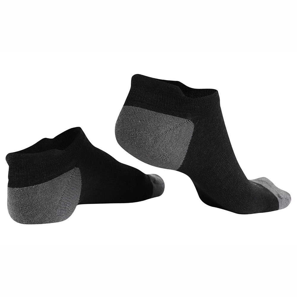 Merino Blend Trainer Socks (3 Pack - Black)
