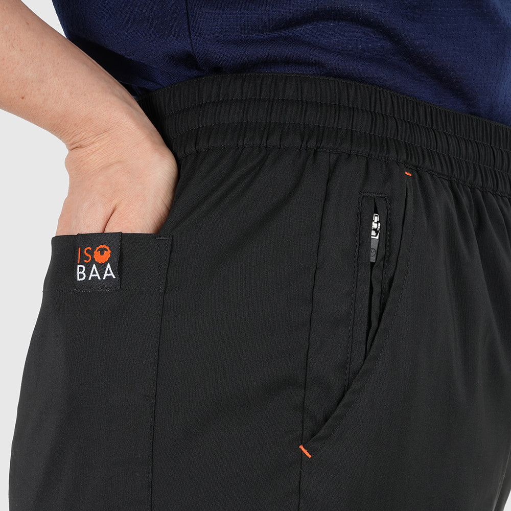 Womens Merino Active Blend Travel Trousers (Black)