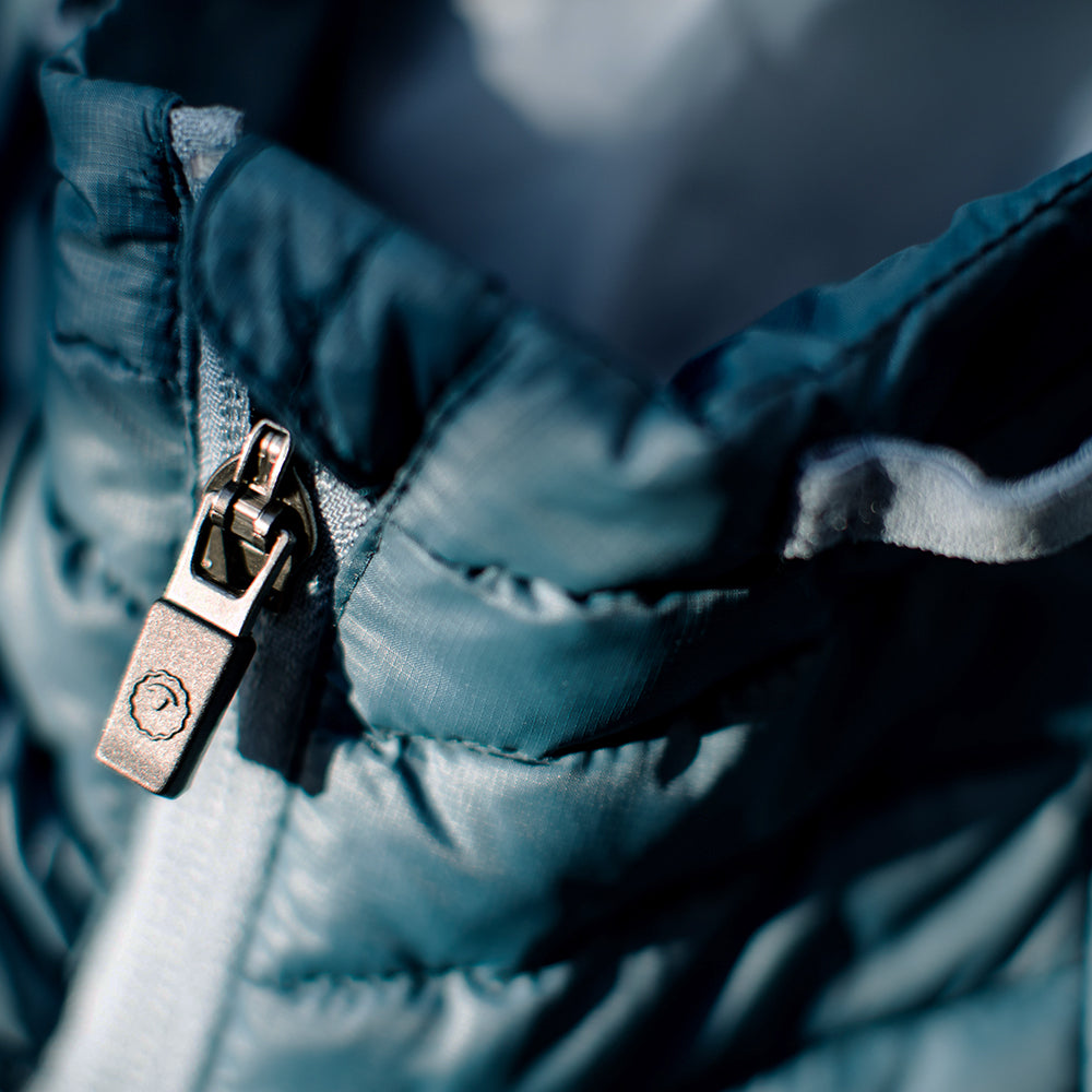 Isobaa | Mens Merino Wool Insulated Jacket (Petrol/Sky) | Innovative and sustainable design with our Merino jacket.