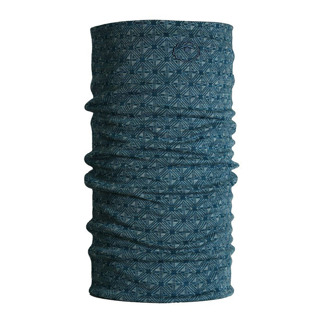 Isobaa Merino Blend 250 Geometric Jacquard Neck Warmer (Petrol/Ocean)