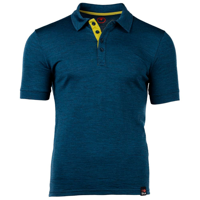 Isobaa | Mens Merino 180 Short Sleeve Polo Shirt (Black) | The ultimate Merino wool polo — perfect for weekend hikes, bike commutes, post-adventure coffee stops, office days, and everything in-between.