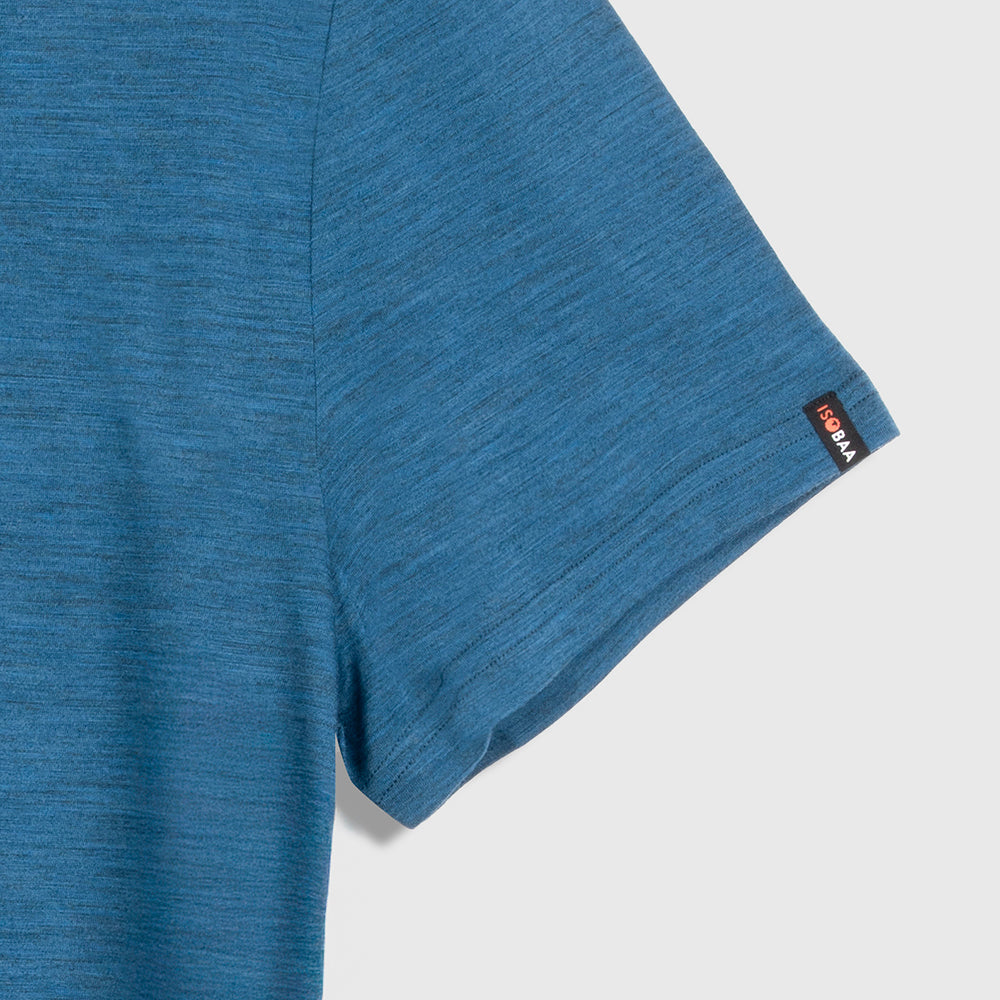 Mens Merino 150 Camping Relaxed Tee (Petrol/Sky)