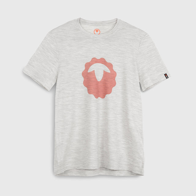 Mens Merino 150 Emblem Tee (Jute/Brown)