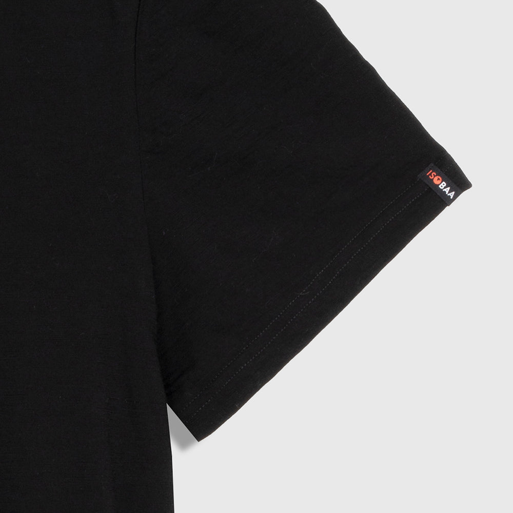 Mens Merino 150 Short Sleeve Relaxed Crew (Black)
