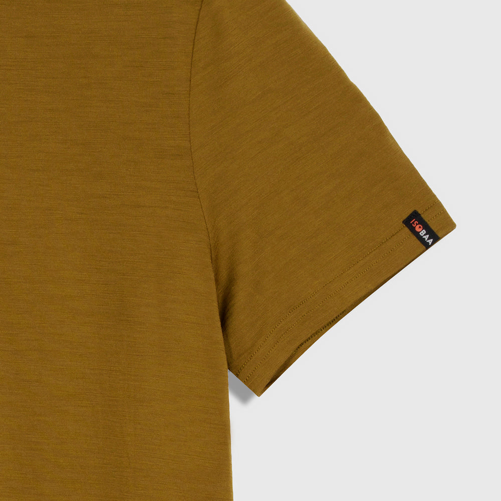 Mens Merino 150 Stamp Summit Tee (Dull Gold/Petrol)
