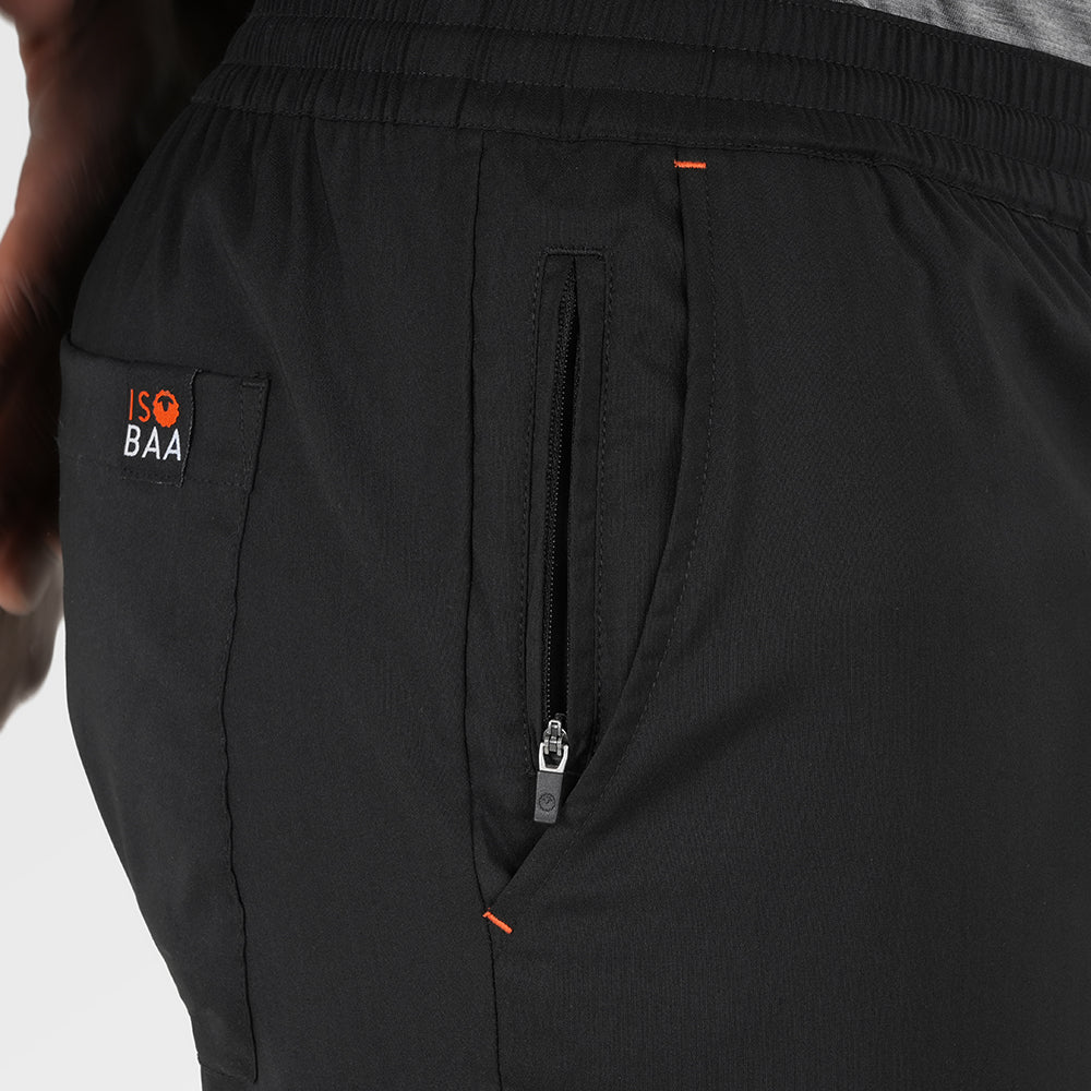 Mens Merino Active Blend Travel Trousers (Black)