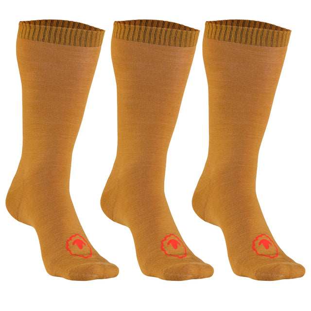 Merino Blend Everyday Socks (3 Pack - Mustard)