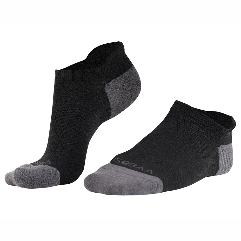 Merino Blend Trainer Socks (3 Pack - Black)