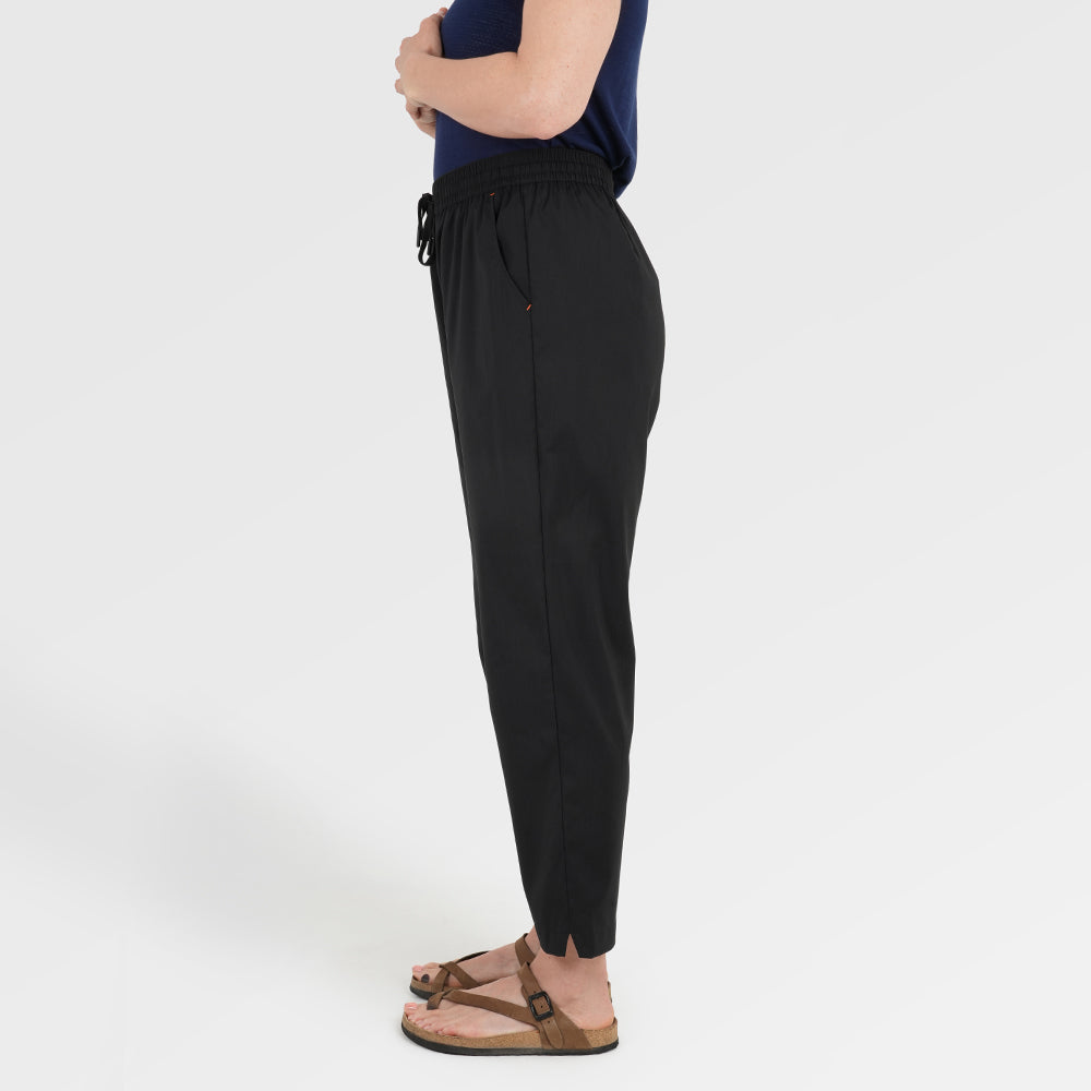 Womens Merino Active Blend Travel Trousers (Black) | Model: Chi Chi