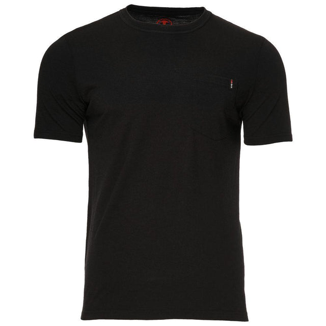 Isobaa | Mens Merino 150 Pocket Tee (Black) | Gear up for outdoor adventure with Isobaa's superfine Merino Tee – a perfect blend of comfort, practicality, and sustainable design.
