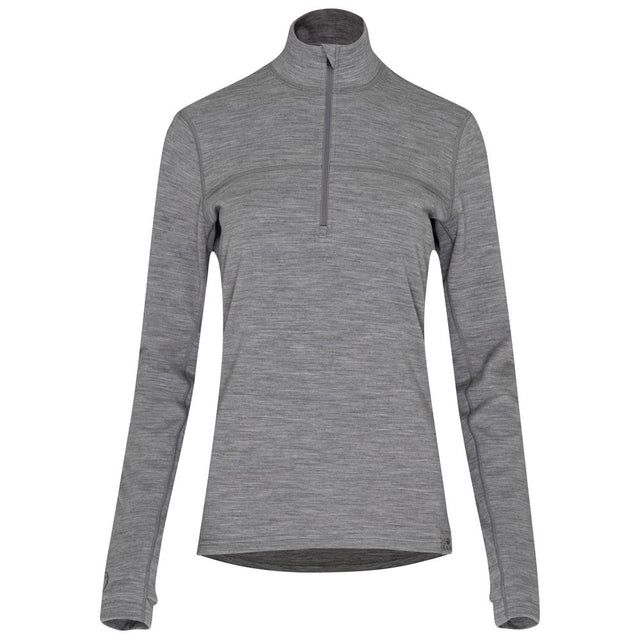 Isobaa | Womens IsoSoft 240 Zip Neck (Grey) | Gear up for the outdoors with Isobaa's ultimate Merino zip top.