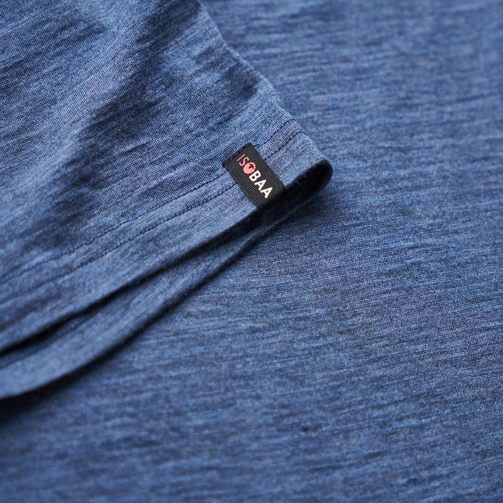 Isobaa | Womens Merino 150 Emblem Tee (Denim) | Conquer trails and city streets in comfort with Isobaa's superfine Merino T-Shirt.