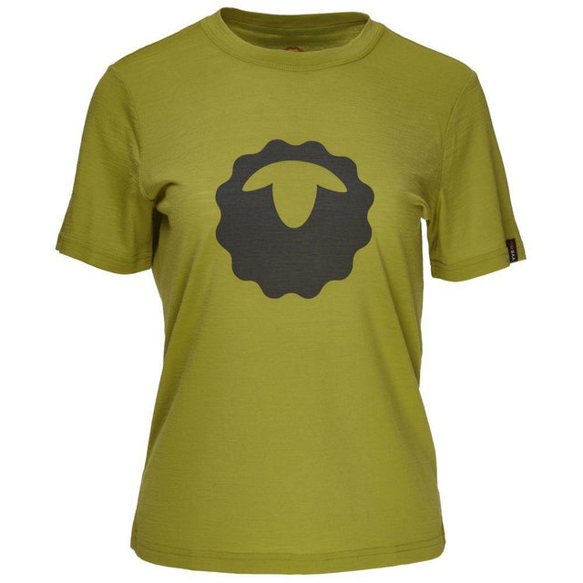 Isobaa | Womens Merino 150 Emblem Tee (Lime) | Conquer trails and city streets in comfort with Isobaa's superfine Merino T-Shirt.