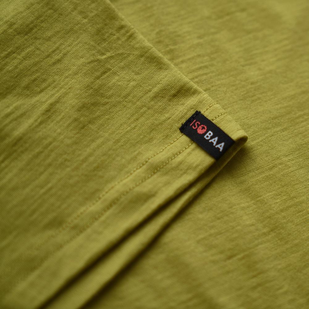 Isobaa | Womens Merino 150 Emblem Tee (Lime) | Conquer trails and city streets in comfort with Isobaa's superfine Merino T-Shirt.