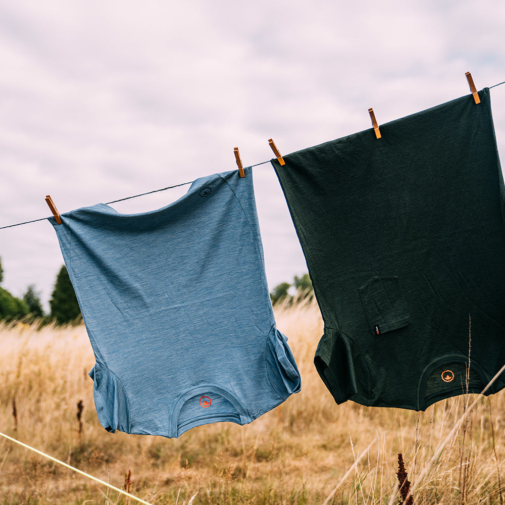 Isobaa | Womens Merino 150 Roll Sleeve Tee (Sky) | Our superfine Merino T-shirt performs everywhere from outdoor adventures to coffee dates.