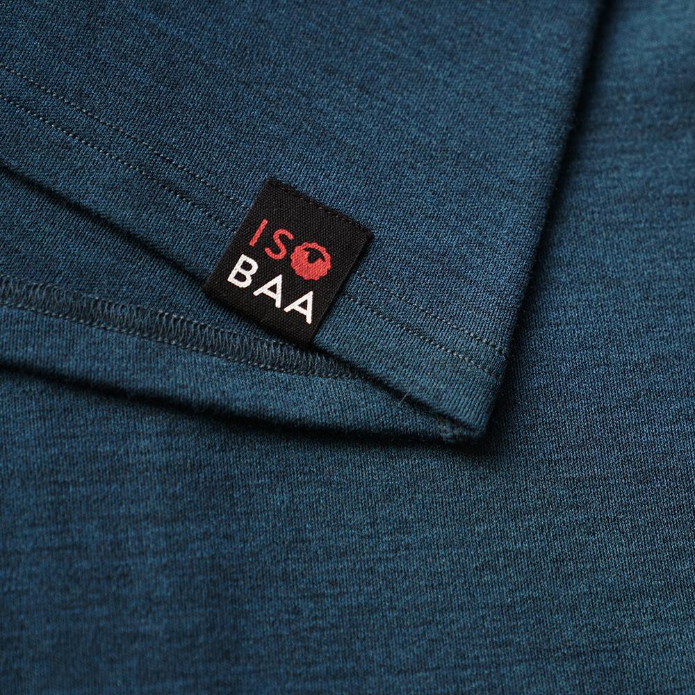 Isobaa | Womens Merino 320 Long Sleeve Half Zip (Petrol/Orange) | Conquer cold trails, blustery commutes, and unpredictable weather with the ultimate Merino wool half-zip top.