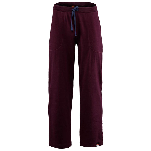 Isobaa | Mens Merino 260 Lounge Loose Joggers (Wine/Navy) | Isobaa 260gm Merino wool lounge joggers.
