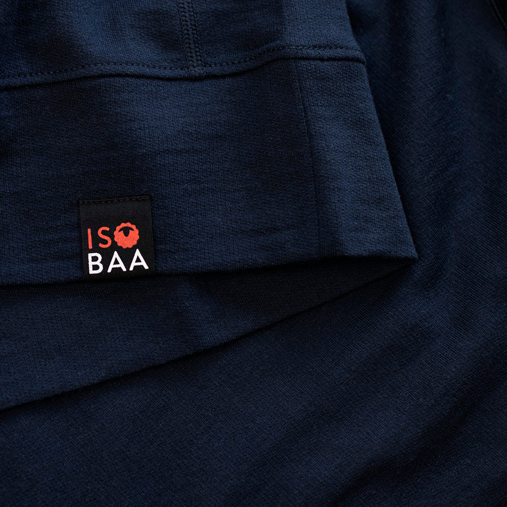 Isobaa | Mens Merino 260 Lounge Sweatshirt (Navy) | The ultimate 260gm Merino wool sweatshirt – Your go-to for staying cosy after chilly runs, conquering weekends in style, or whenever you crave warmth without bulk.