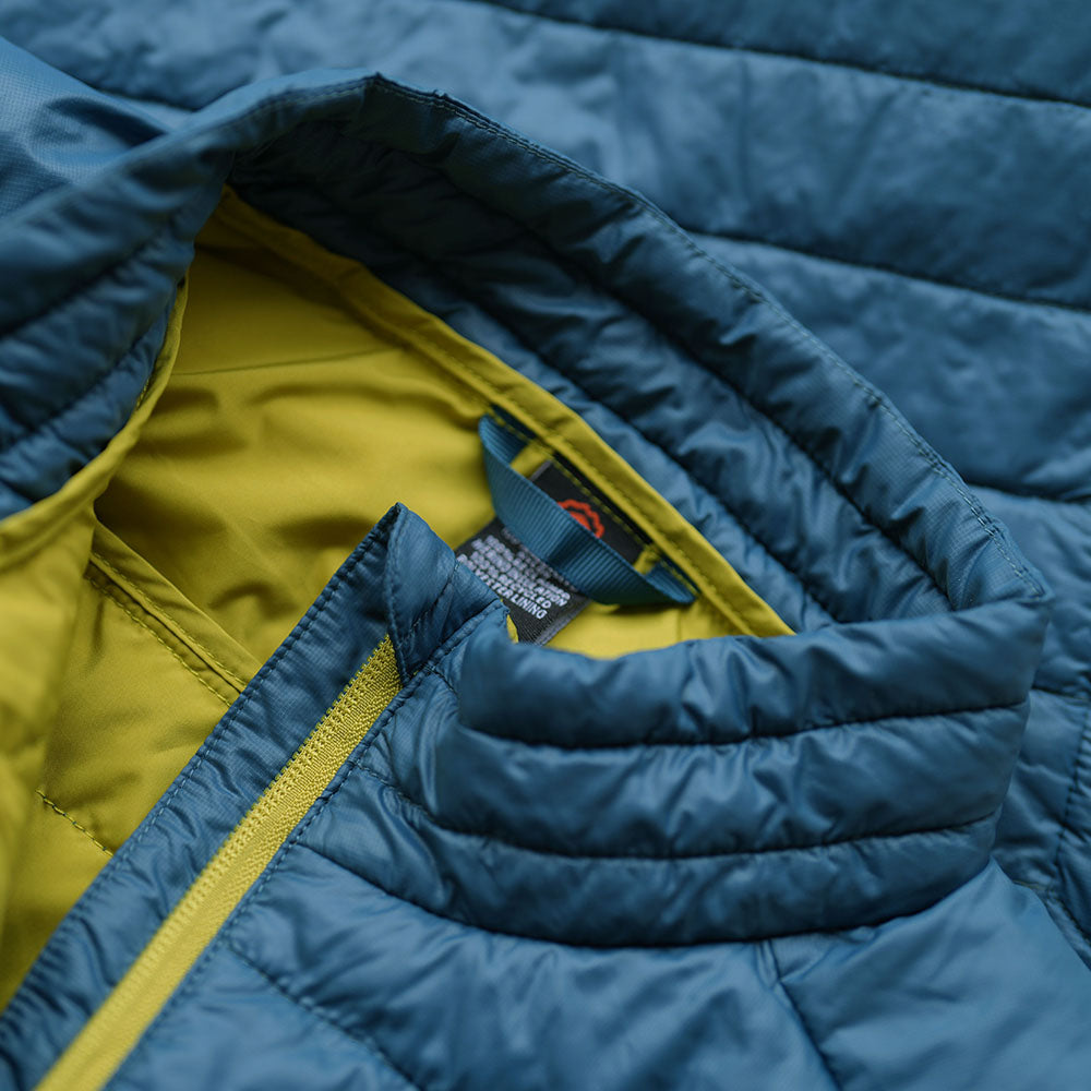 Isobaa | Mens Merino Wool Insulated Gilet (Petrol/Lime) | Fight the chill with our innovative Merino gilet.