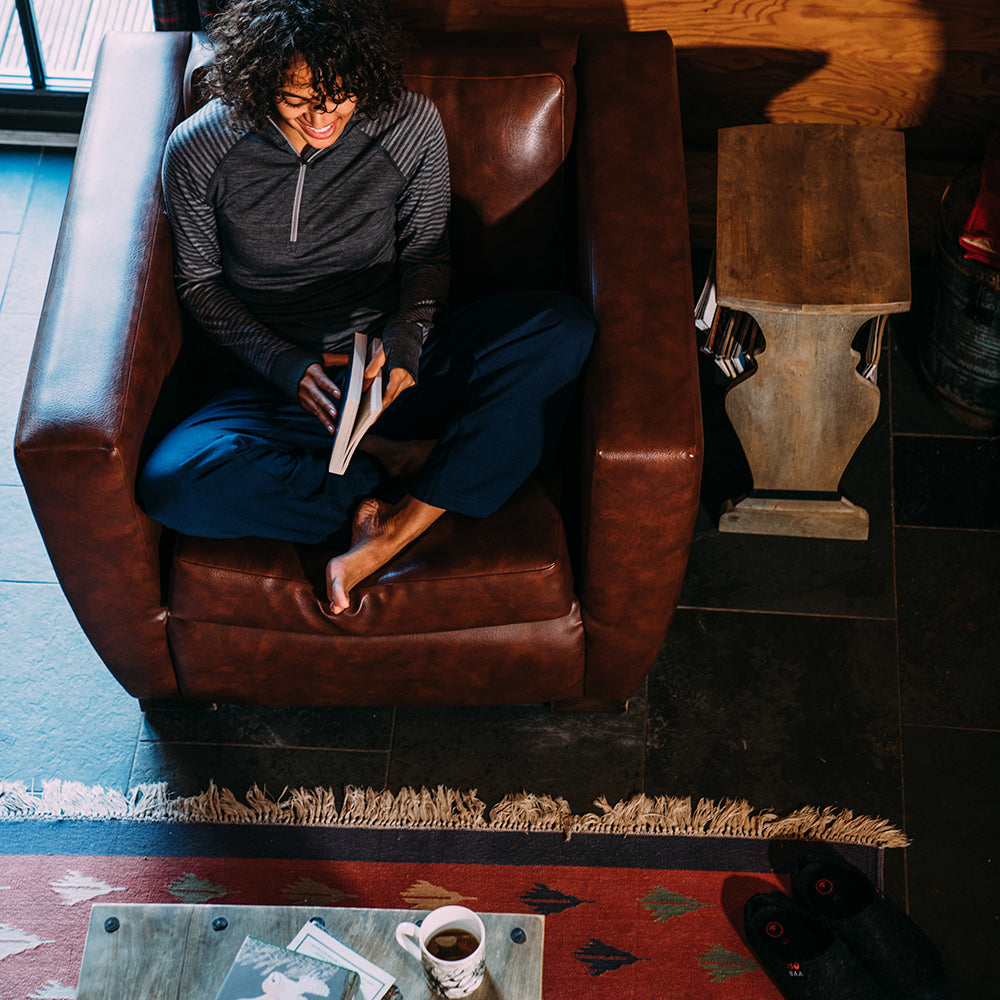 Merino 260 Lounge Loose Joggers (Navy/Smoke)