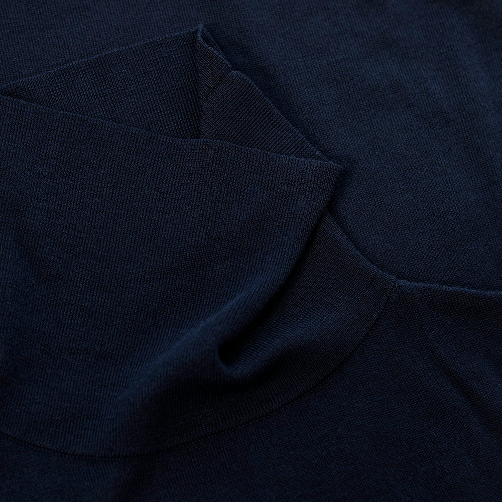 Isobaa | Womens Merino Roll Neck Sweater (Navy/Denim) | Discover premium style and performance with Isobaa's extra-fine Merino roll neck sweater.